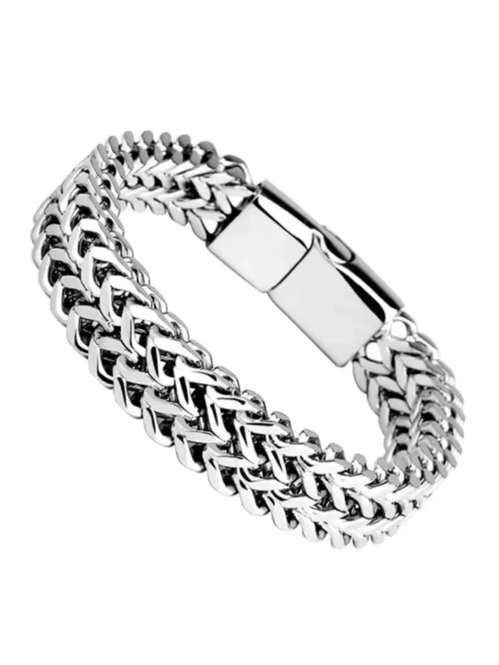 Stainless steel lux Silver Men's Bracelet